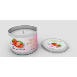 Bougie de massage à la fraise